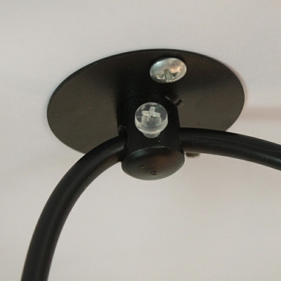 Industrial Style Spider Multi-Light Pendant Light Metal 10 Head Hanging Lamp in Black