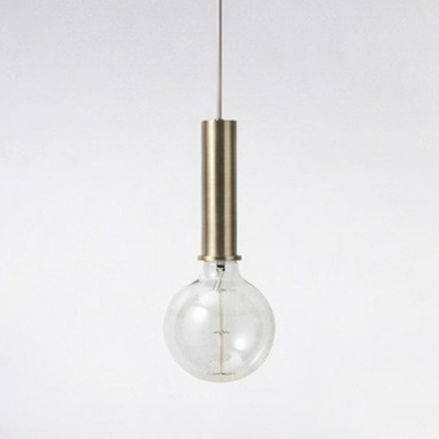 Macaroon Style 1-Light Open Bulb Metal Mini Pendant Lamp Simplicity Hanging Lights for Dining Room