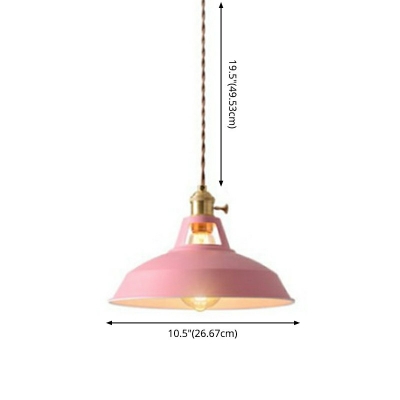 Metal Barn Hanging Lamp Modern Single Bulb 10.5 Inchs Wide Ceiling Pendant Light for Kitchen