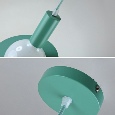 Minimalistic Planet Pendulum Light White Glass Single-Bulb Dining Room Suspension Pendant
