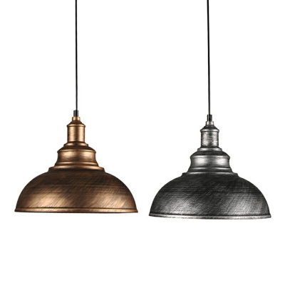 Retro Style LED Pendant Light 39 Inchs Height Adjustable Cord with Metal Dome Shape for Coffee Bar