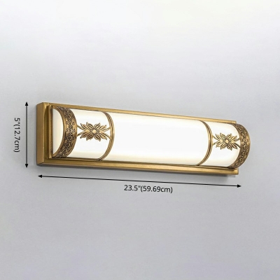 Tube Wall Light Traditional 3 Colors Lighting Metal Sconce Lamp in Brass for Mirror Bathroom