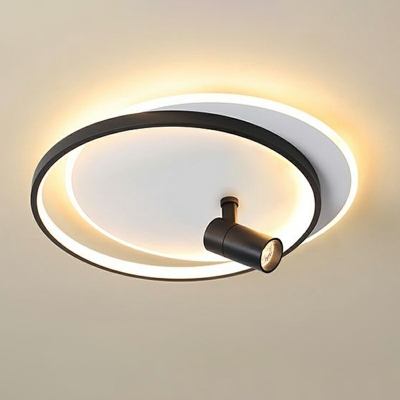 Acrylic Ring Flush Mount Light Contemporary LED Ceiling Flush Mount with Tubular Minimalist Semi Flush Mount Spotlight for Living Room