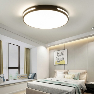 Drum Acrylic Flush Mount Light Nordic LED Flushmount Lighting in Warm Light for Bedroom