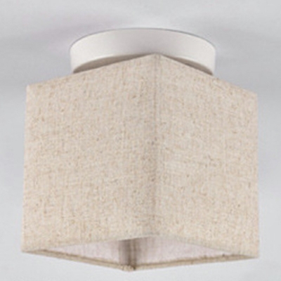 Flush Mount Lamp Traditional Fabric 9 Inchs Height 1-Light Ceiling Fixture for Bedroom