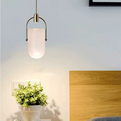 Geometric Glass Down Lighting Simple Bedroom Dining Room Single Bulb Hanging Pendant Light