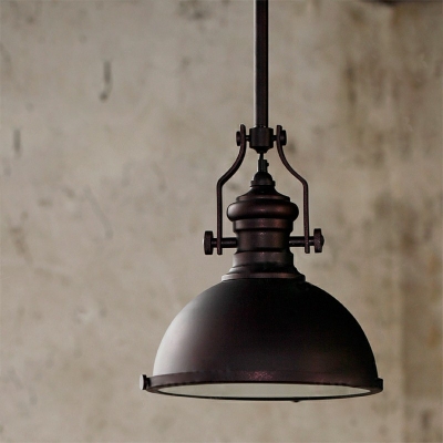 Industrial Pendant Light Bowl Black for Dining Room Staircase with 35.5 Inchs Height Adjustable Cord