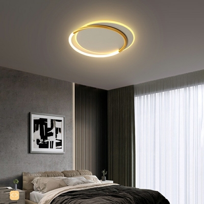 Modern LED Acrylic Lamp Minimalist Circles Bedroom Lighting Fixture