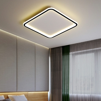Silica Gel Flush Light Modern Style LED Flush Ceiling Light Fixture 2 Inchs Height for Bedroom