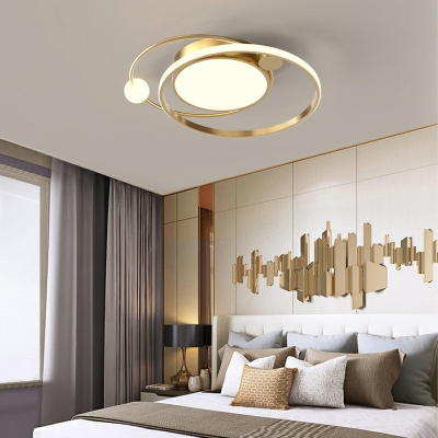 Simplicity Acrylic LED Ceiling Light Circular Line Design Flushmount Lamp