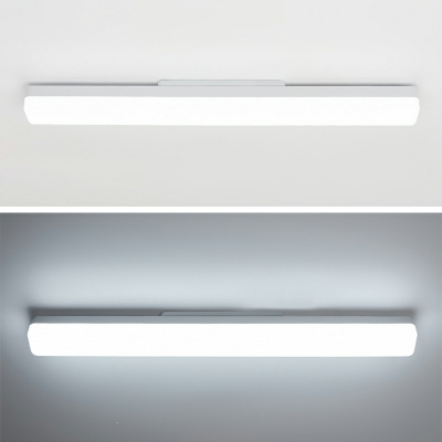 White Bathroom Vanity Lighting Rectangle LED Vanity Sconce Light for Mirror Cabinet in Warm Light