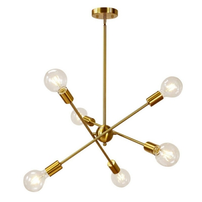 23.5 Inchs Wide Sputnik Chandelier Lighting Metal Pendant Light Fixture for Living Room