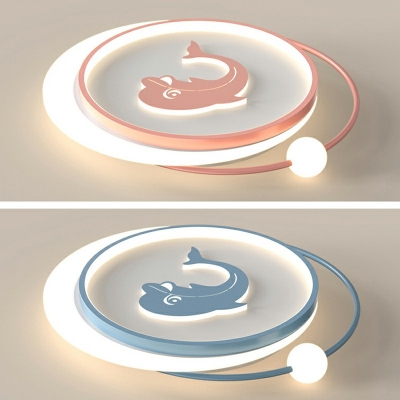 Cartoon Shape Flushmount Lamp Acrylic LED Bedroom Flush Mount Lighting