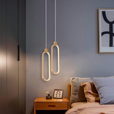 Continental Style Minimalisma LED Hanging Light Acrylic Pendant Light for Bedside