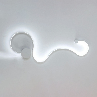 Indoor Home Decoration Curved Wall Light Modern Aluminum Snake Shaped Wall Lighting High Sconce