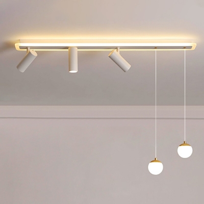 LED Island Light Spotlight Design Simplicity Long Strip Creative Lighting Fixture in White
