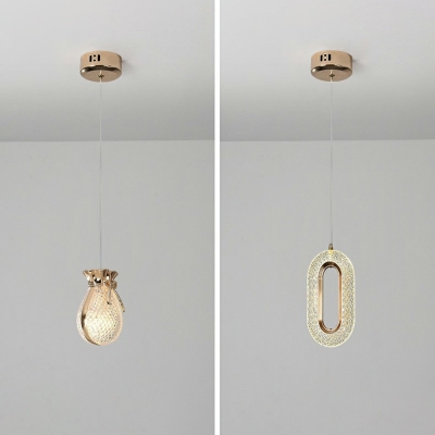 Moden Style Unique Pendant Light Meatl Contemporary LED Ceiling Light in Gold