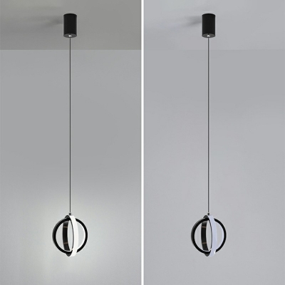 Modern Simple Style Hanging Light Single LED Rings Pendant Light for Bar Living Room