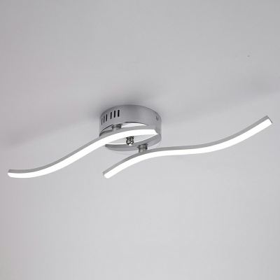 Modern Style Aluminum Semi Flush Light LED Flush Mount Ceiling Light for Living Room