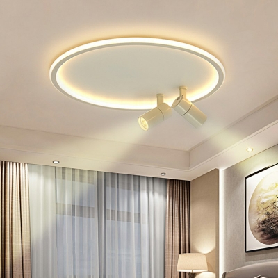 Modern Style Circular LED Semi Flush Ceiling Aluminium Ceiling Light for Sitting Room