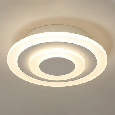 Simplicity Semi-Flushmount Light Modern Geometric Arcylic LED Ceiling Light for Verandah