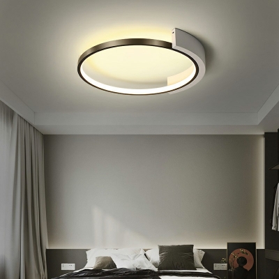 Ultra-Contemporary Round Flush Mount Ceiling Light Fixtures Metal Living Room Flush Mount Recessed Lighting