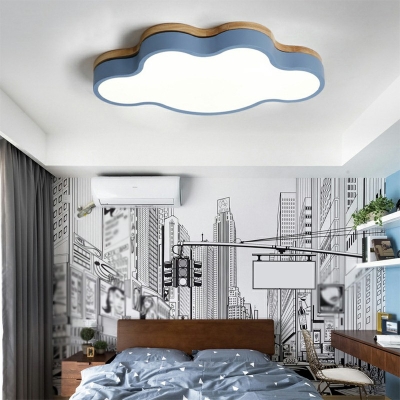 1 Light Cloud Shape Acrylic Flush Mount Lamp for Children Bedroom