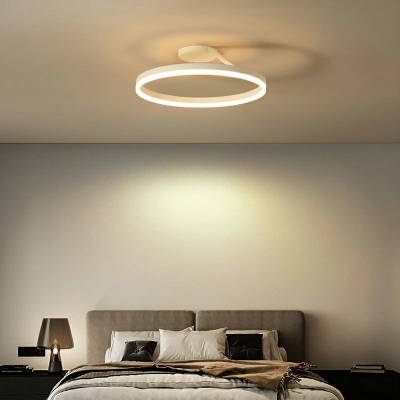 Arcylic Circle Shape Flush Light Modern Style 8