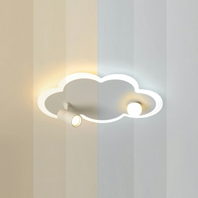 Contemporary Cloud Shape Flush Mount Lighting Iron Ceiling Light Fixture for Sleeping Room