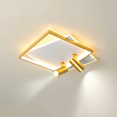 Contemporary Metal Flush Mount Light 3 Colors Light Spotlight Study LED Ceiling Light