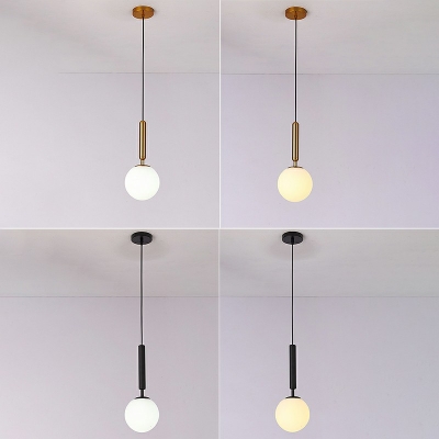 Glass Ball Mini Hanging Lamp Post Modern 1 Head Pendant Lighting with 79