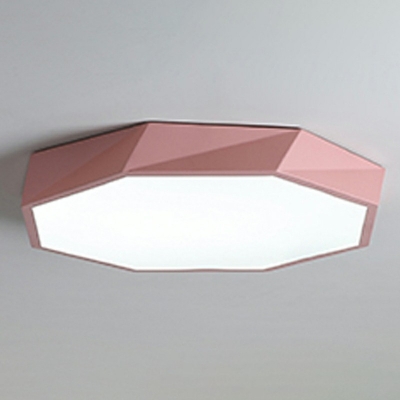 Macaron Simplicity Style Geometric Acrylic Ceiling Lighting Bedroom LED Flush Mount Lamp