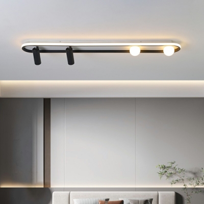 Modern Iron Track Lighting Flush Mount Light Fixtures LED Flush Mount Ceiling Lights for Living Room