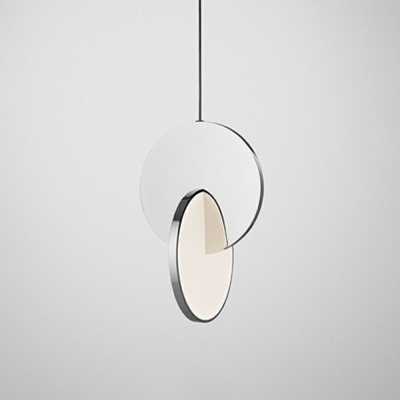 Modern Style Mirrored LED Pendant Light Minimalisma Acrylic Hanging Light for Dinging Room Bedroom