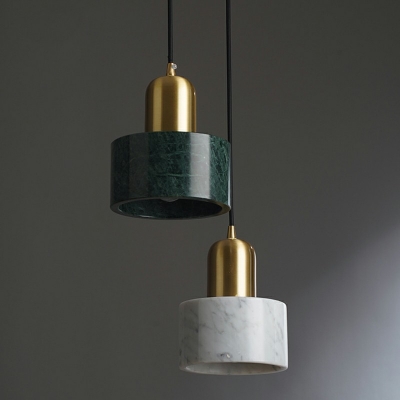 Nordic Style Pendant Light 6 Inchs Wide 1-Blub Cement and Metal Hanging Lamp