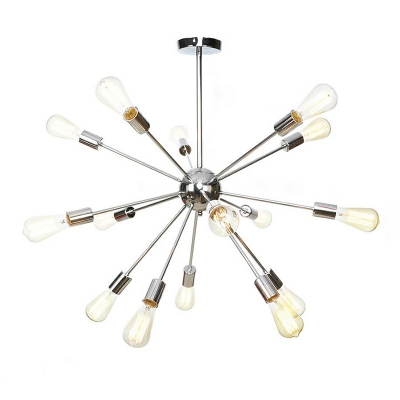Wrought Iron Large Sputnik LED Chandelier Industrial Style Hanging Light for Cafe Bar