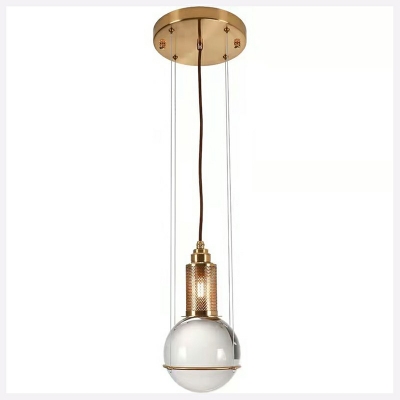 Globe Suspension Light Modern Design Crystal 1 Head Drop Light for Sitting Room