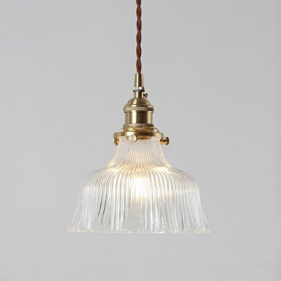 Industrial Style Cylinder Shade Pendant Light Glass 1 Light Hanging Lamp