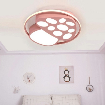 Kids Mental Flush Mount Light 3 Lights Acrylic Lampshade Bedroom Flush Mount Ceiling Lights