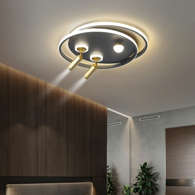 Minimalist Modern Round Ceiling Light with Spotlight Ceiling Mounted Light for Sleeping Room