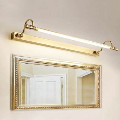 Modern Adjustable LED Wall Mount Light in Brass Bathroom Dressing Table Wall Mounted Vanity Lights
