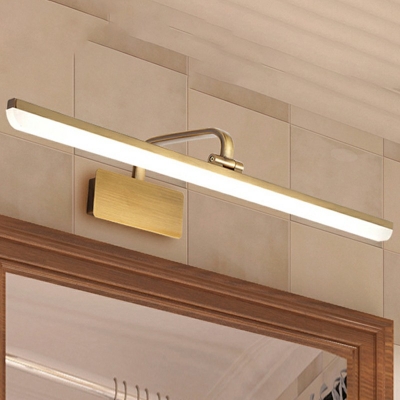 Modern Style Mirror Cabinet Bathroom Wall Lights Metal Linear Shade LED Ambient Vanity Lighting