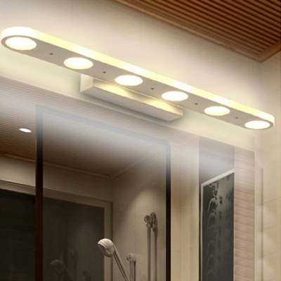 Oval Shape Led Bathroom Vanity Light Fixtures Modern Acrylic Shade 2