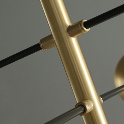 Post-modern Style Metal Chandelier Glass Ball Molecular Pendant Lighting Fixture for Dining Room
