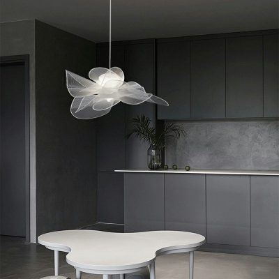Simplicity LED Pendant Ceiling Light White Shaded Ceiling Suspension Lamp with Acrylic Shade