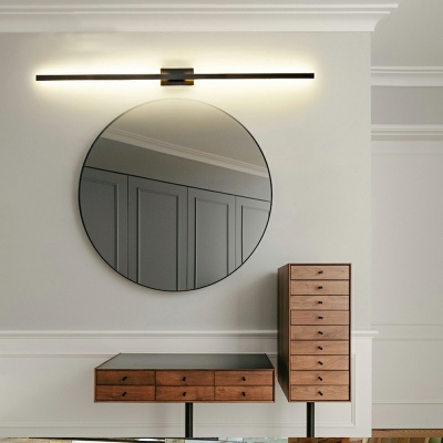 Simplicity Linear Flush Wall Sconce 3 Colors Light Metal Corridor LED Wall Mounted Lamp in Black