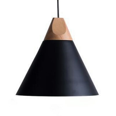 Single Light Hanging Pendant Lamp Macaron Iron Shade Drop Light for Kitchen Dining Room