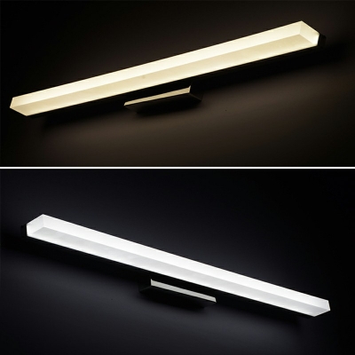 Aluminum LED Linear Vanity Light Adjustable Chrome Wall Light Acrylic Lighting for Bathroom Mirror Bedside