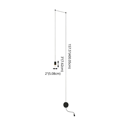 Geometric Pendant Light Kit Metal Hanging Lamp Kit in Black for Bedroom Dining Room