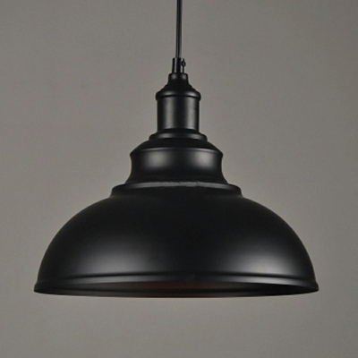 Industrial Style Dome Shade Pendant Light Metal 1 Light Hanging Lamp